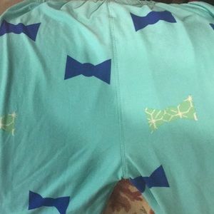LuLaRoe Bow Tie Leggings One Size EUC